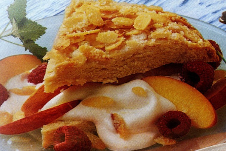 Gateau Sable Aux Peches Melba Plaisirs Laitiers