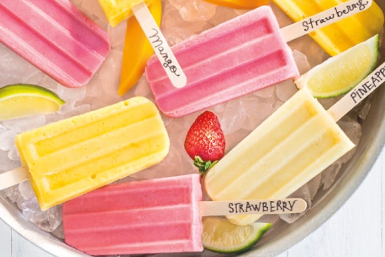 honey strawberry ice pops