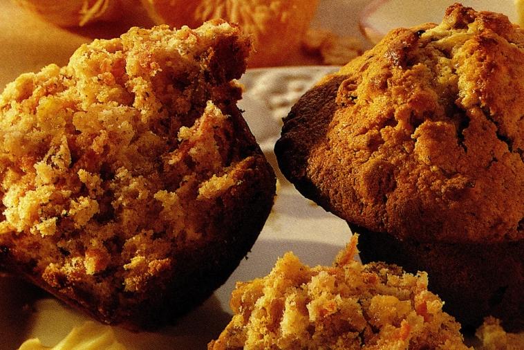 oat bran carrot and orange muffins