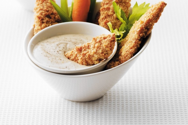 Batonnets De Poulet Croustillants Au Four Avec Trempette Cesar