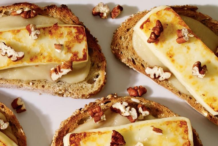 pear pecan and queso fresco appetizers