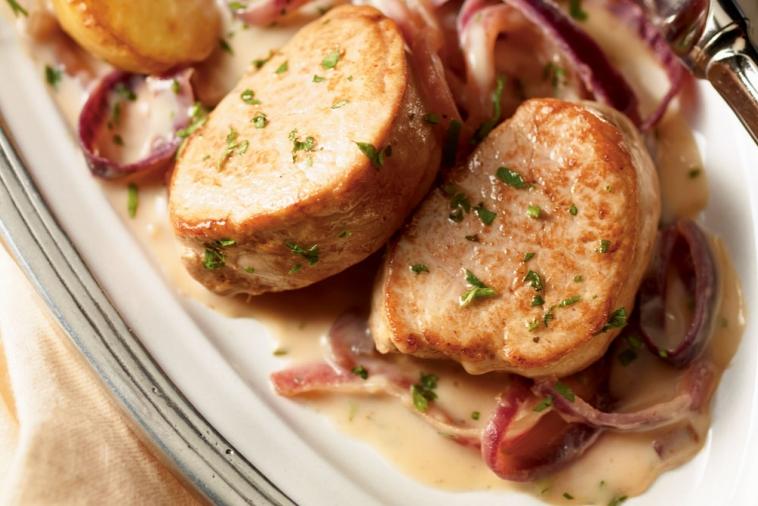 pork tenderloin with red onion compote