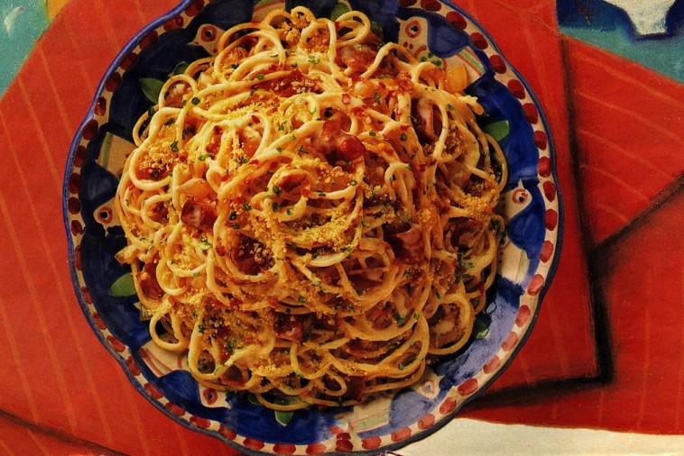 Spaghetti Avec Bacon Croustillant Et Sauce Au Fromage Plaisirs
