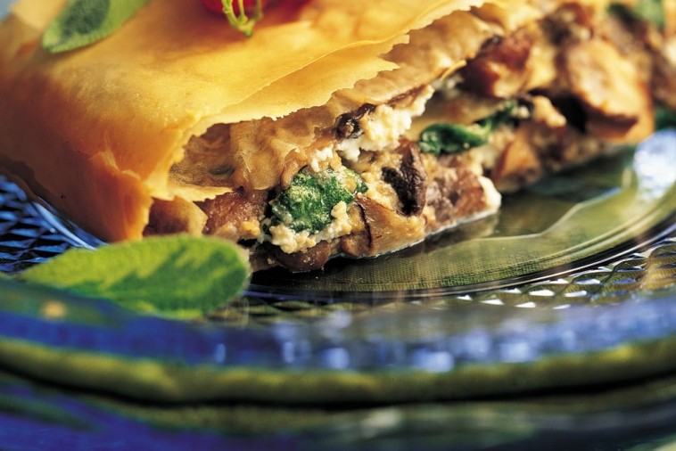 tre stelle ricotta mushroom and spinach strudel