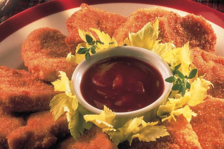 turkey croquettes with honey barbecue sauce
