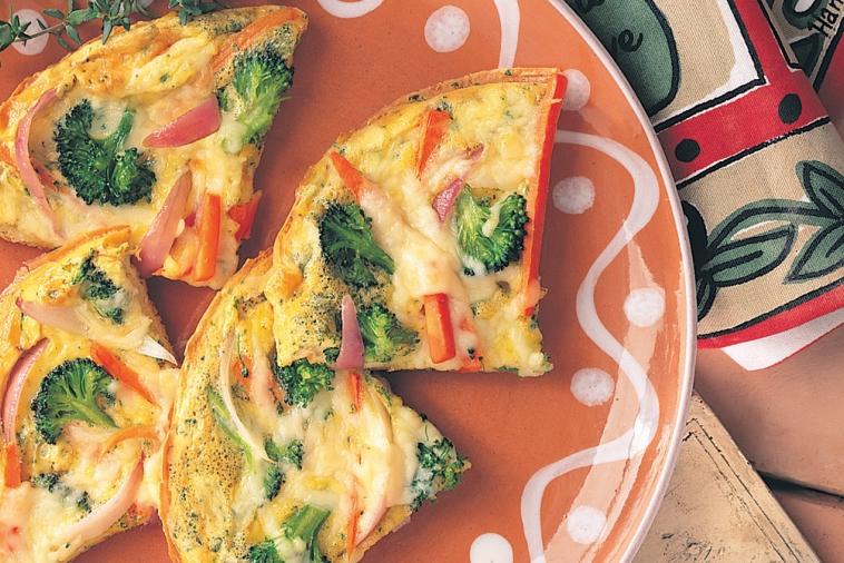 vegetable and cheddar frittata