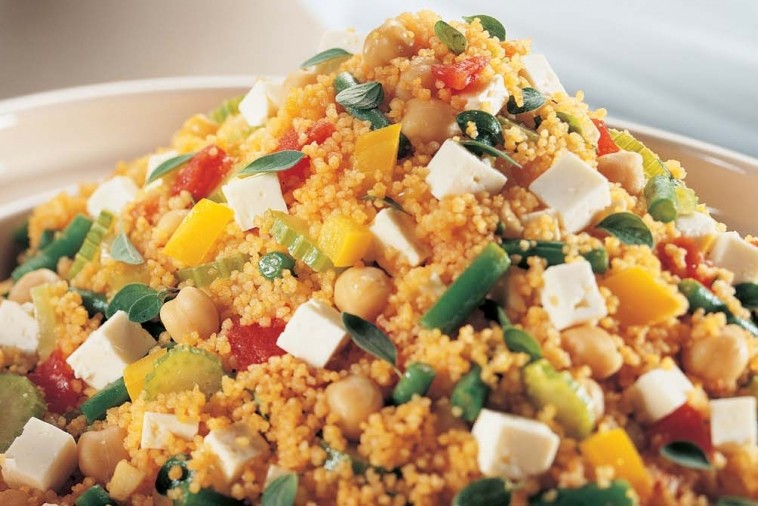 vegetarian couscous with feta