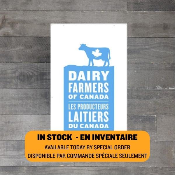 Enseigne en aluminium des Producteurs Laitiers du Canada - sur demande